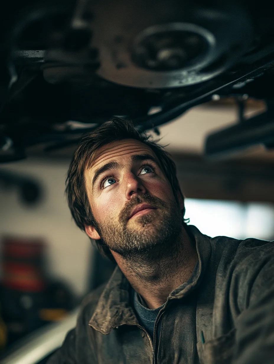 American mechanic using iou auto repair loan to fix vehicle